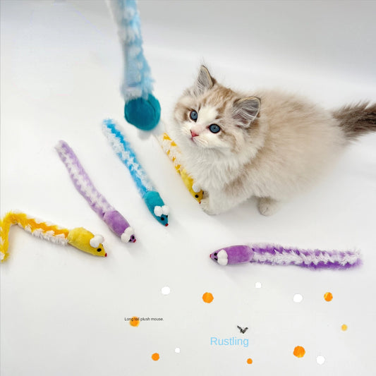 Cat Toys Pet Toys Long Tail Plush Mouse Cat Toys Funny Cat