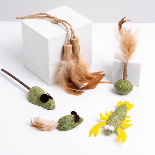 Pet Cat Toy Mouse Animal Feather Cat Toy Pet Supplies